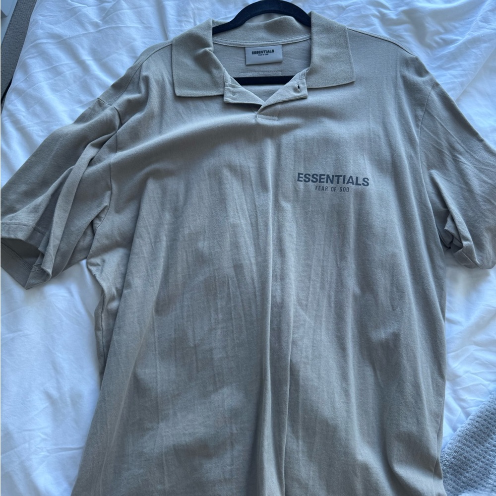 Essentials Tan Polo Shirt for Men